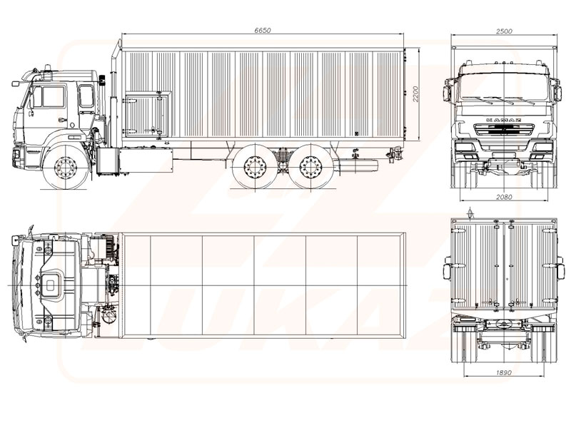 Камаз 65111 чертеж