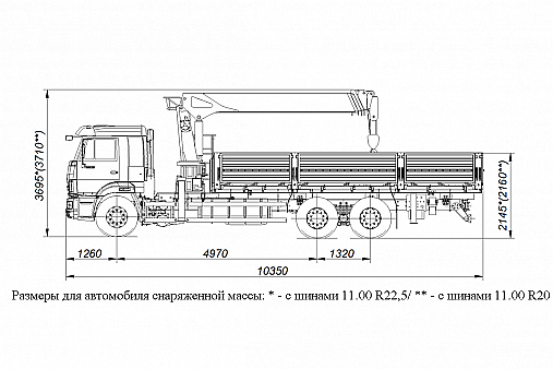 КАМАЗ 65117 с КМУ KANGLIM KS1256